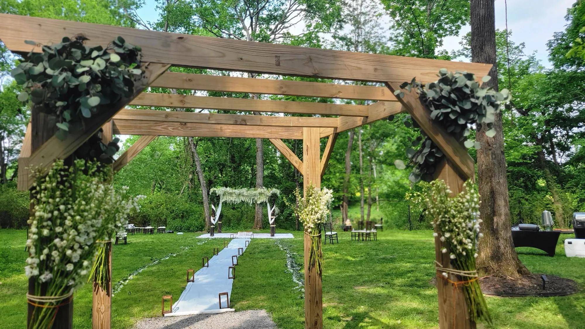 Mandap wide garden setting — Rustic Bamboo Garden Mandap